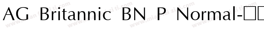 AG Britannic BN P Normal字体转换
